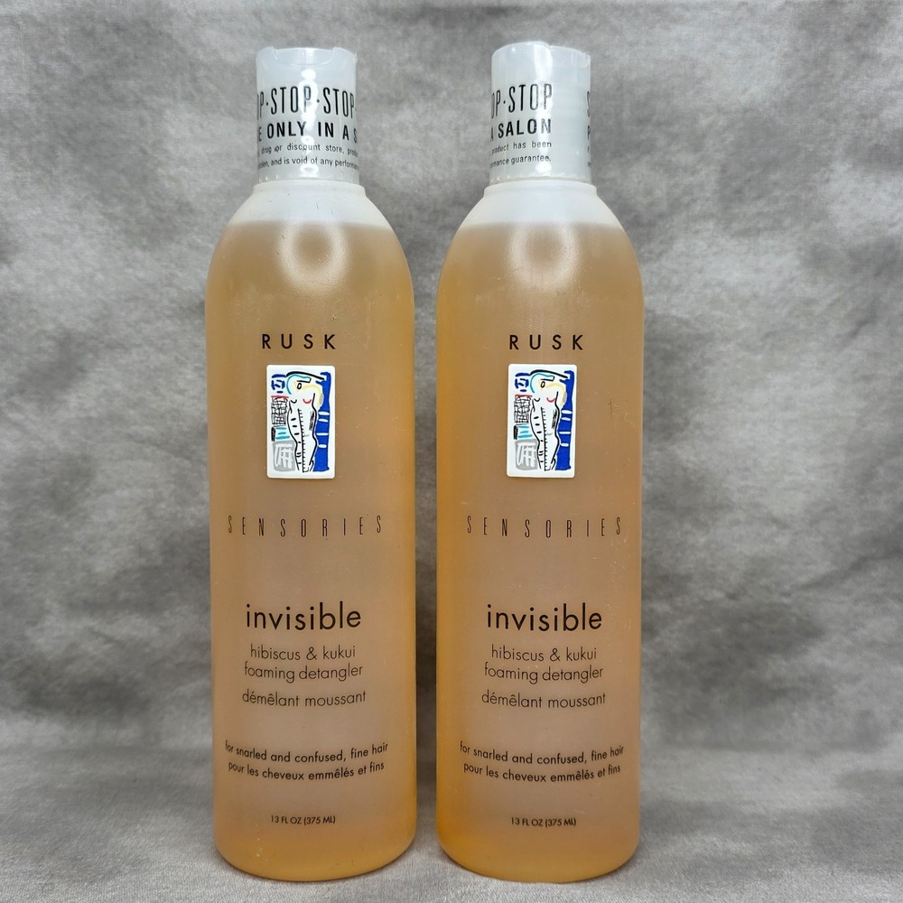 (X2) Rusk INVISIBLE Hibiscus & Kukui Foaming‎ Detangler 13 oz
